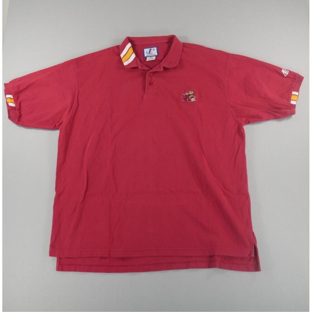 Vintage Y2K Logo Athletic University Of Minnesota Gophers Red Polo Mens Size XXL